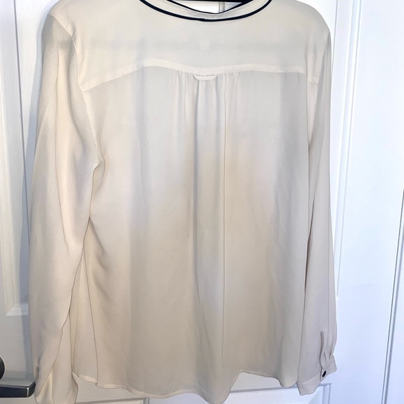LOFT Sheer White Blouse - Picture 3 of 4